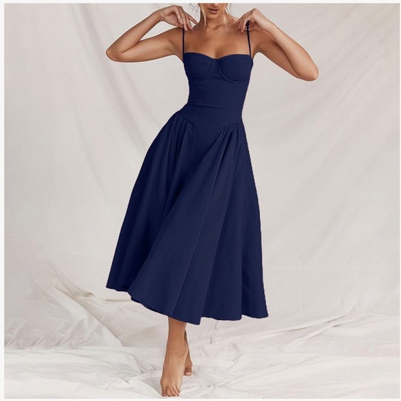 Dresses & Skirts - Women's Sexy Midi Prom Dresses Low Cut Sleeveless!!!